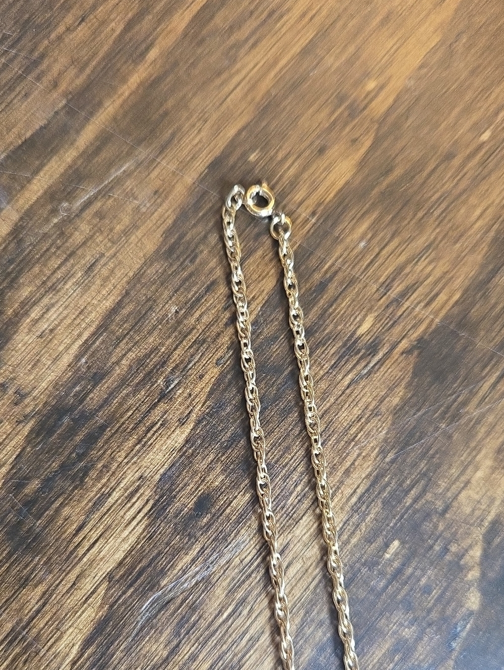 Gold Tone Rope Chain Necklace - Picture 2 of 3